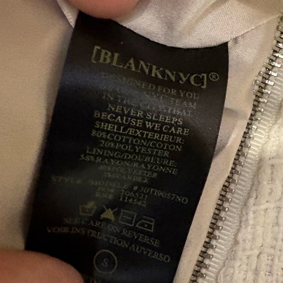 Blank NYC Cream Off White Tweed Textured Moto Jacket - Picture 5 of 15